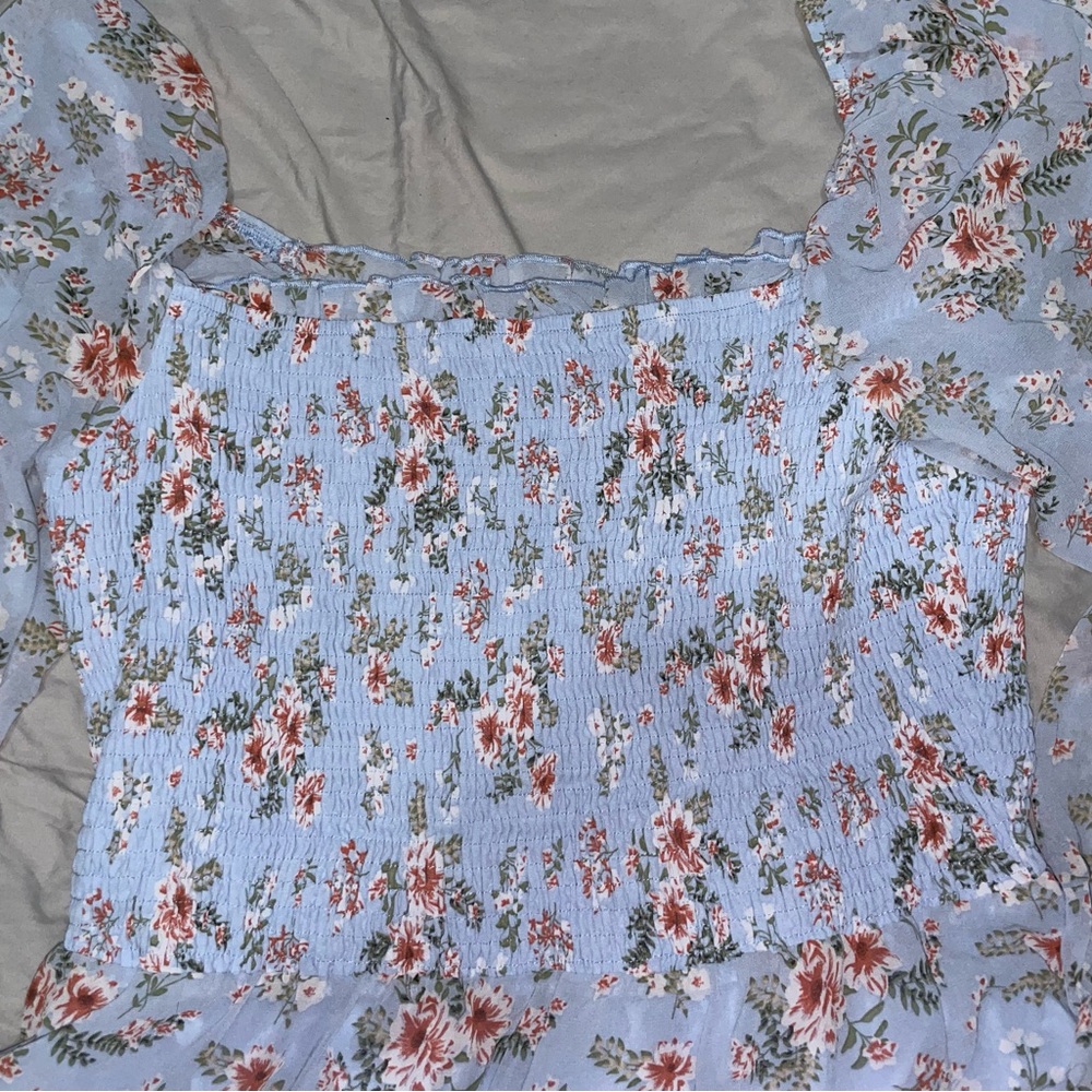 PRETTYGARDEN XL floral blue mini dress